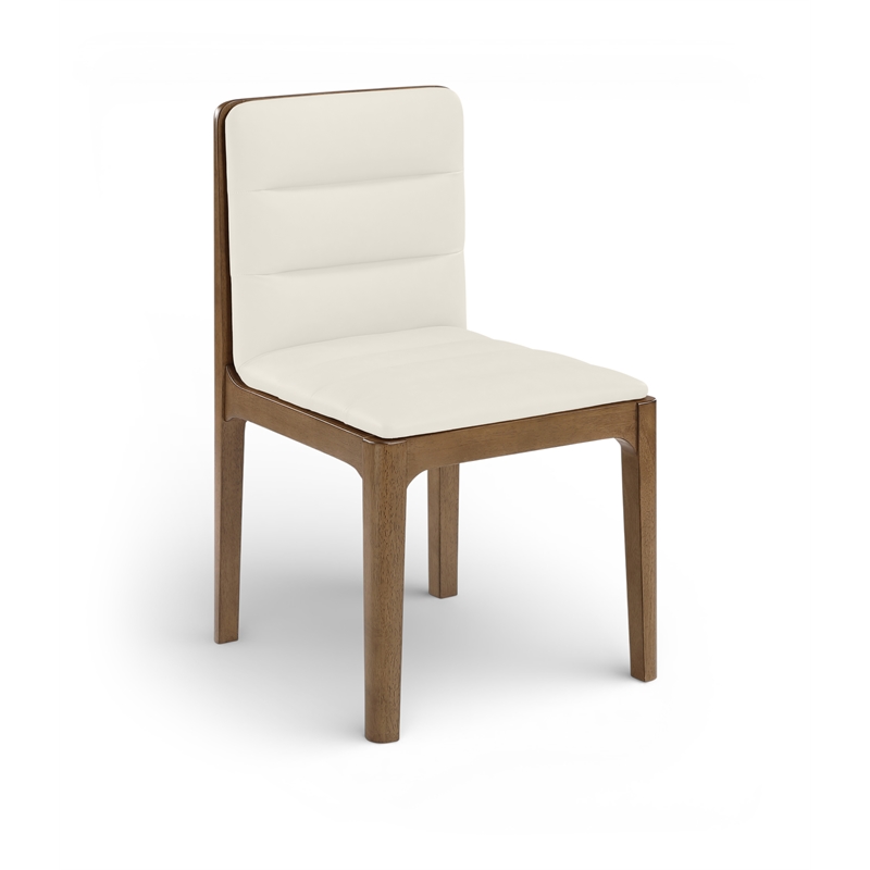 Meridian Furniture Ellis Cream Vegan Leather Dining Chair (Set of 2)