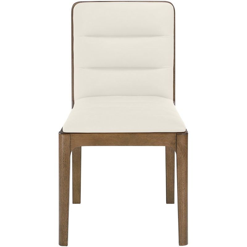 Meridian Furniture Ellis Cream Vegan Leather Dining Chair (Set of 2)