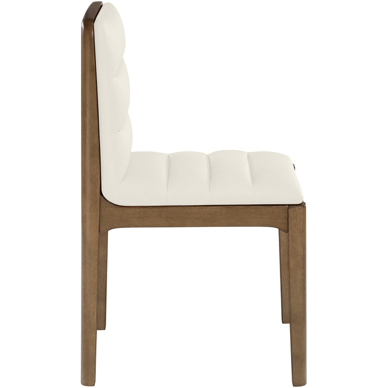 Meridian Furniture Ellis Cream Vegan Leather Dining Chair (Set of 2)