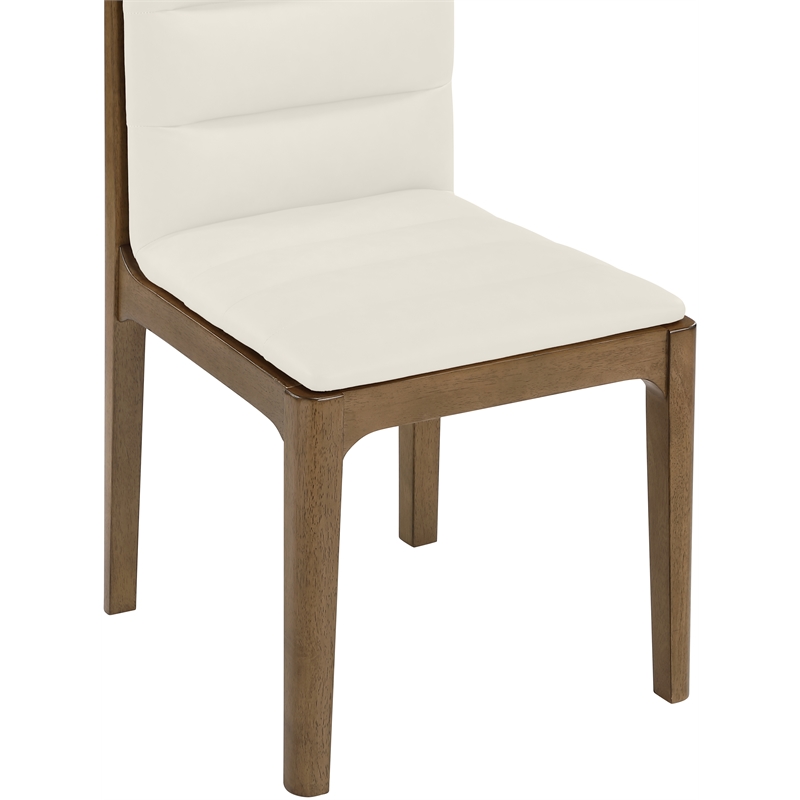 Meridian Furniture Ellis Cream Vegan Leather Dining Chair (Set of 2)
