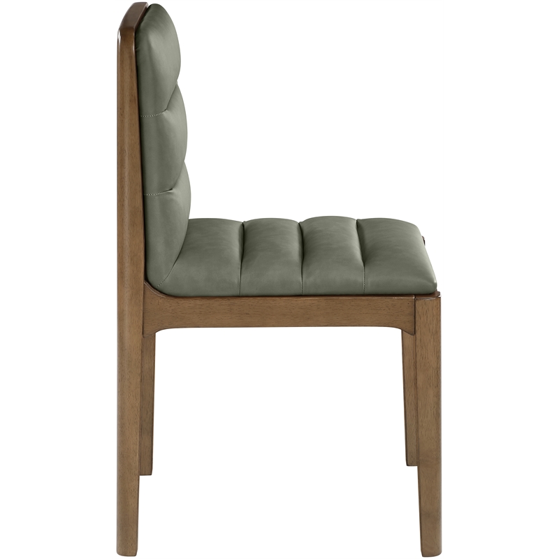 Meridian Furniture Ellis Green Vegan Leather Dining Chair (Set of 2)