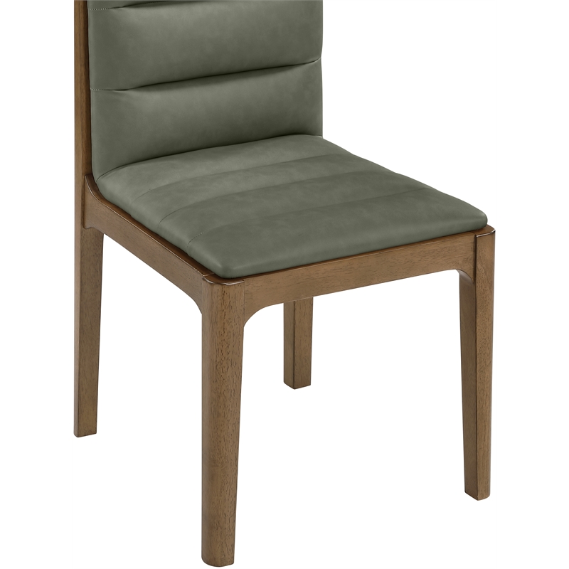 Meridian Furniture Ellis Green Vegan Leather Dining Chair (Set of 2)