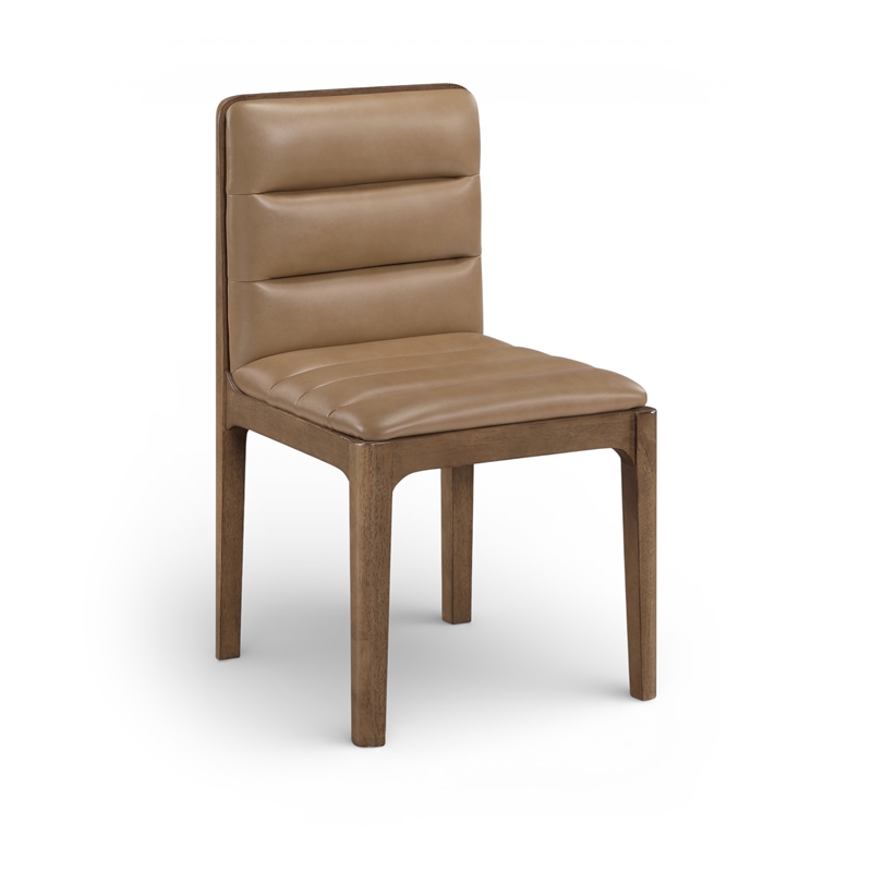 Meridian Furniture Ellis Tan Vegan Leather Dining Chair (Set of 2)