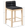 Meridian Furniture Ellis Black Vegan Leather Counter Stool (Set of 2)