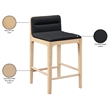 Meridian Furniture Ellis Black Vegan Leather Counter Stool (Set of 2)