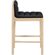 Meridian Furniture Ellis Black Vegan Leather Counter Stool (Set of 2)