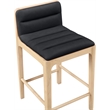 Meridian Furniture Ellis Black Vegan Leather Counter Stool (Set of 2)