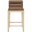 Meridian Furniture Ellis Brown Vegan Leather Counter Stool (Set of 2)