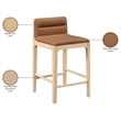Meridian Furniture Ellis Cognac Vegan Leather Counter Stool (Set of 2)