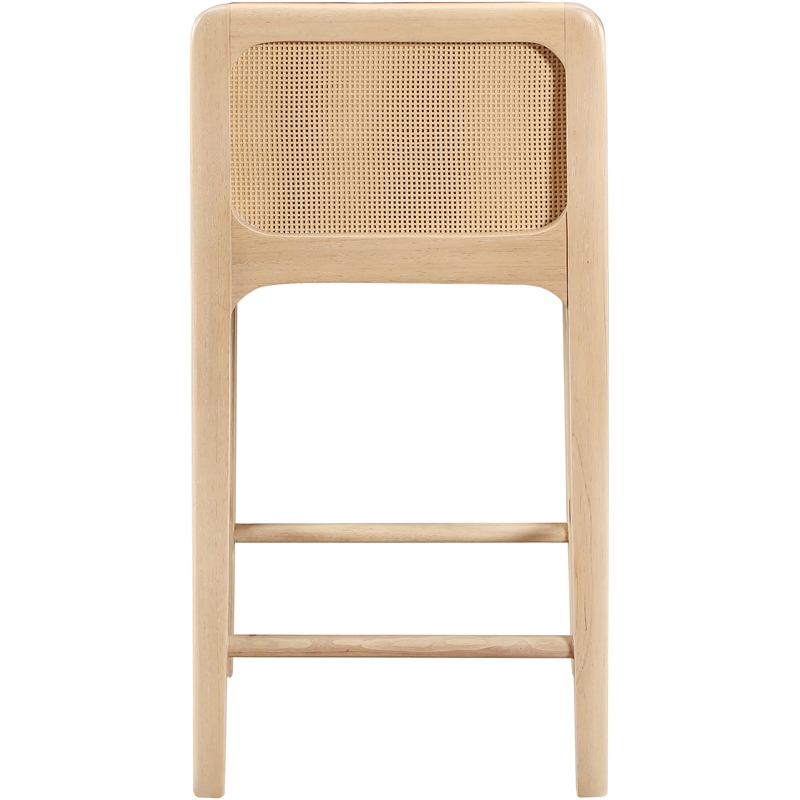 Meridian Furniture Ellis Cognac Vegan Leather Counter Stool (Set of 2)