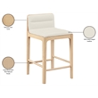Meridian Furniture Ellis Cream Vegan Leather Counter Stool (Set of 2)