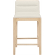 Meridian Furniture Ellis Cream Vegan Leather Counter Stool (Set of 2)