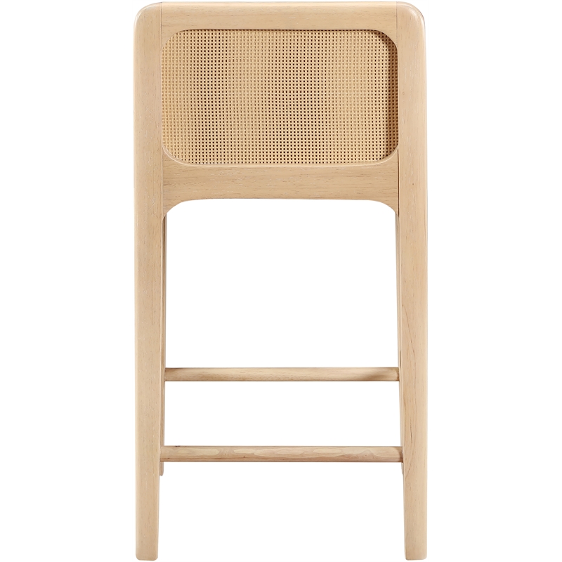 Meridian Furniture Ellis Cream Vegan Leather Counter Stool (Set of 2)