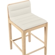 Meridian Furniture Ellis Cream Vegan Leather Counter Stool (Set of 2)