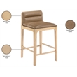 Meridian Furniture Ellis Tan Vegan Leather Counter Stool (Set of 2)