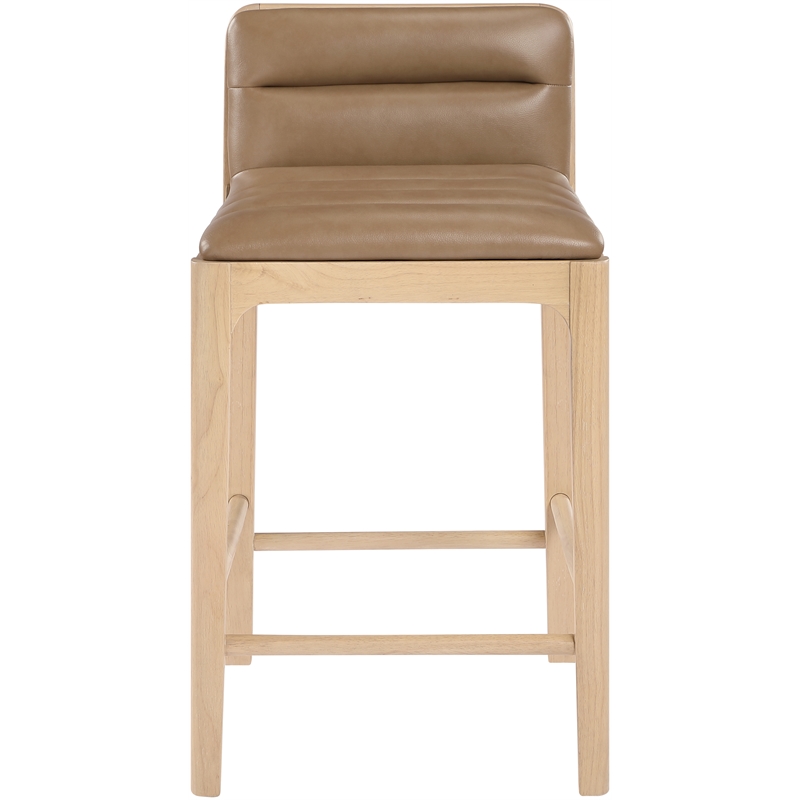 Meridian Furniture Ellis Tan Vegan Leather Counter Stool (Set of 2)
