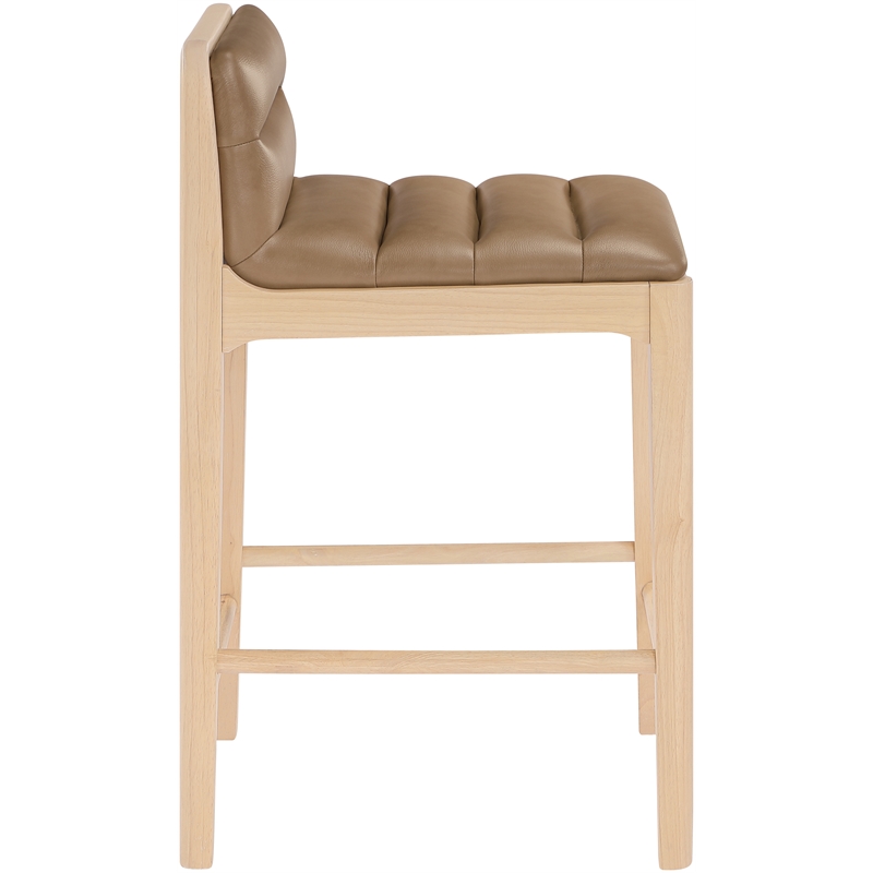 Meridian Furniture Ellis Tan Vegan Leather Counter Stool (Set of 2)