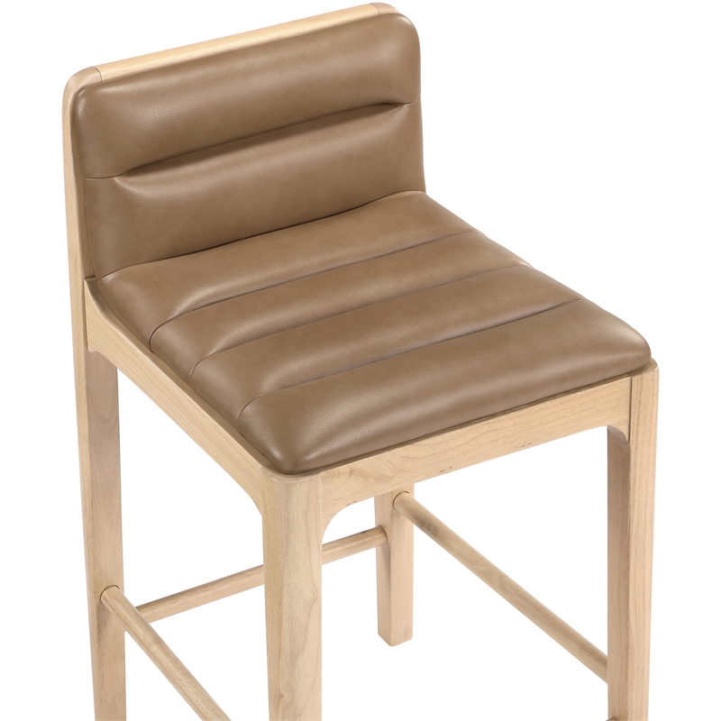 Meridian Furniture Ellis Tan Vegan Leather Counter Stool (Set of 2)