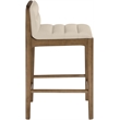 Meridian Furniture Ellis Beige Vegan Leather Counter Stool (Set of 2)