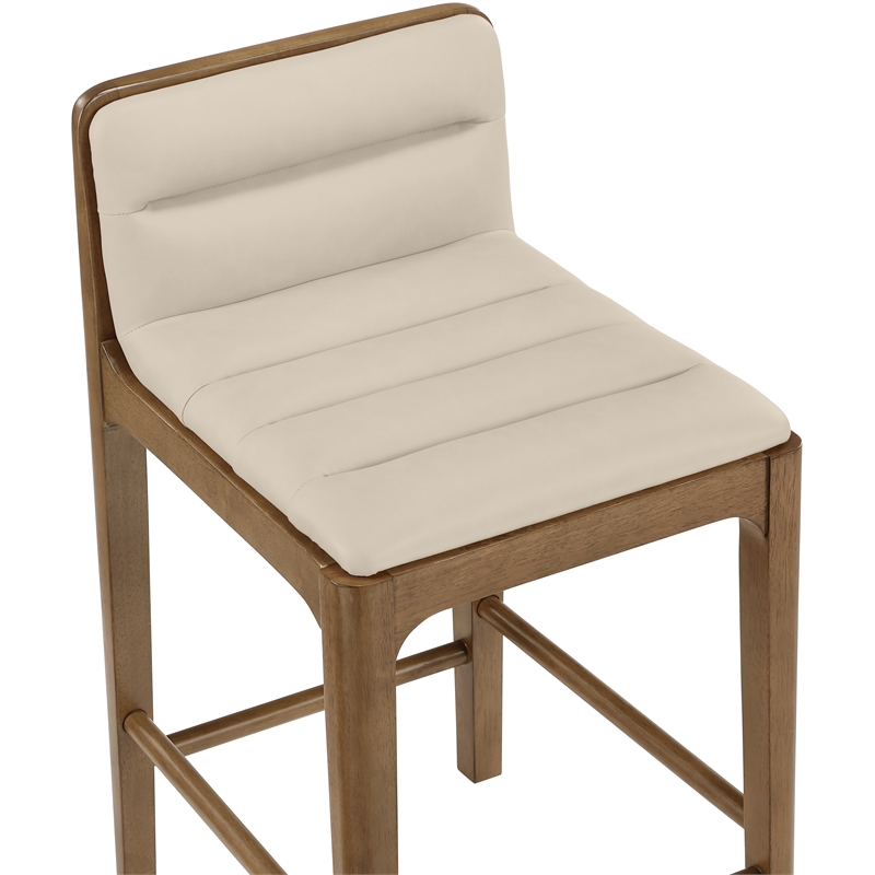 Meridian Furniture Ellis Beige Vegan Leather Counter Stool (Set of 2)