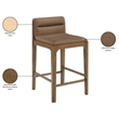 Meridian Furniture Ellis Brown Vegan Leather Counter Stool (Set of 2)