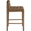 Meridian Furniture Ellis Brown Vegan Leather Counter Stool (Set of 2)