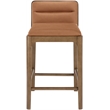 Meridian Furniture Ellis Cognac Vegan Leather Counter Stool (Set of 2)
