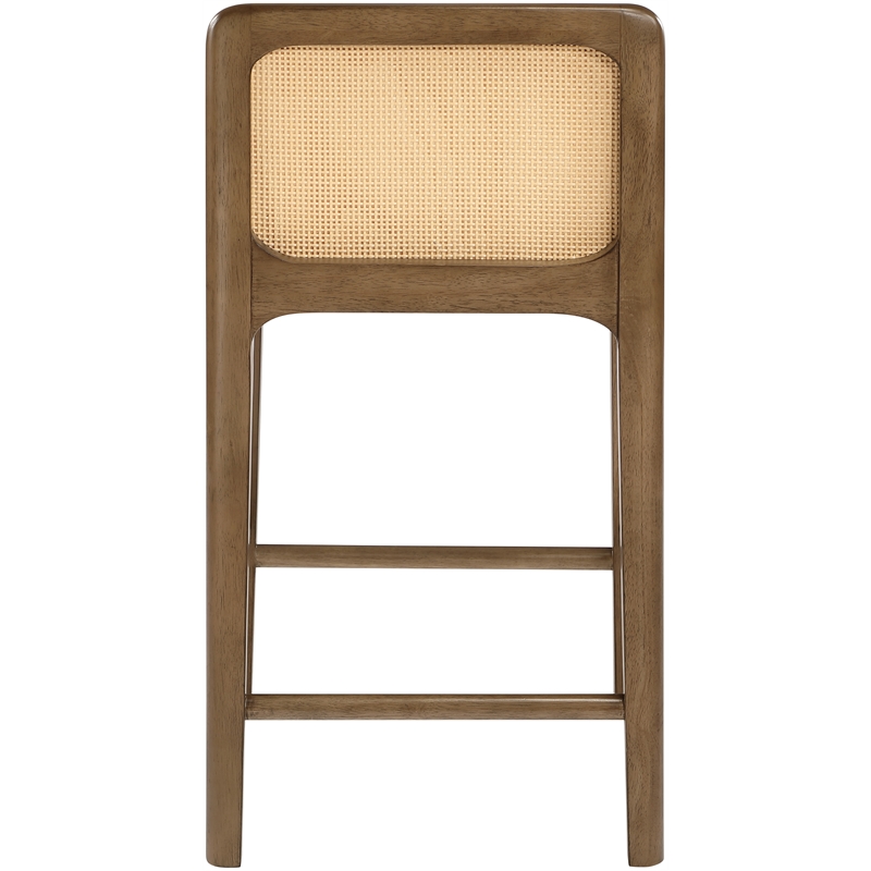 Meridian Furniture Ellis Cognac Vegan Leather Counter Stool (Set of 2)