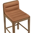 Meridian Furniture Ellis Cognac Vegan Leather Counter Stool (Set of 2)