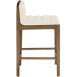 Meridian Furniture Ellis Cream Vegan Leather Counter Stool (Set of 2)