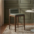Meridian Furniture Ellis Green Vegan Leather Counter Stool (Set of 2)