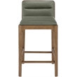 Meridian Furniture Ellis Green Vegan Leather Counter Stool (Set of 2)