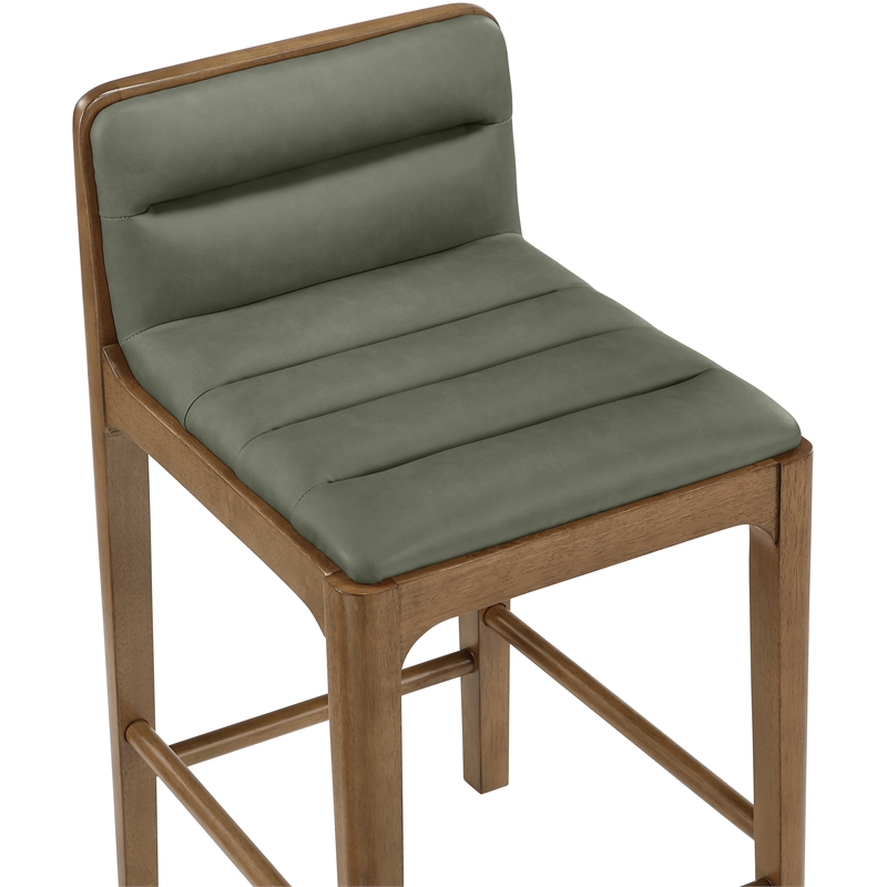 Meridian Furniture Ellis Green Vegan Leather Counter Stool (Set of 2)