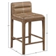 Meridian Furniture Ellis Tan Vegan Leather Counter Stool (Set of 2)