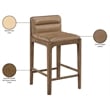 Meridian Furniture Ellis Tan Vegan Leather Counter Stool (Set of 2)