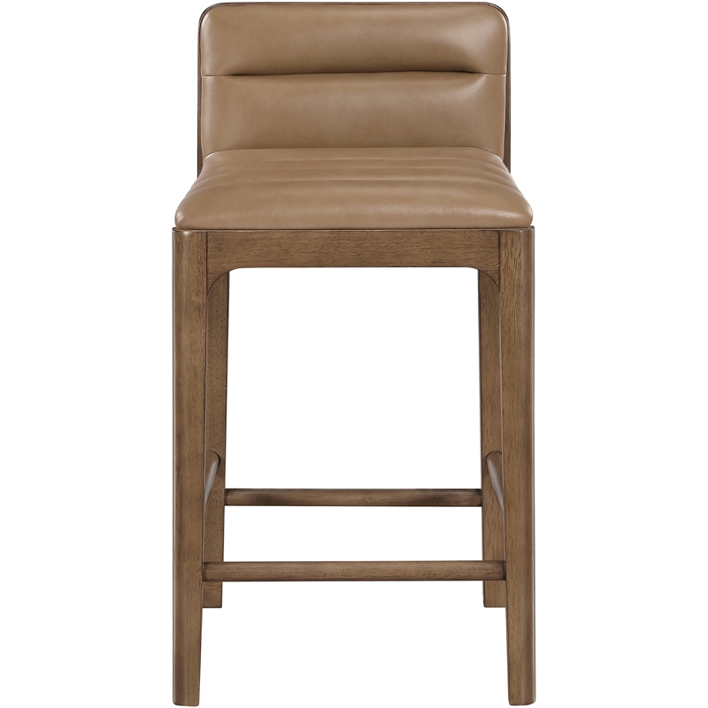 Meridian Furniture Ellis Tan Vegan Leather Counter Stool (Set of 2)