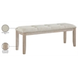 Meridian Furniture Ananda Beige Fabric Upholstered Bench