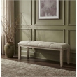 Meridian Furniture Ananda Beige Fabric Upholstered Bench