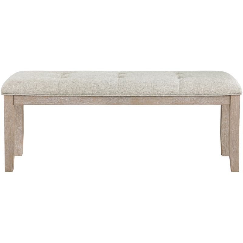 Meridian Furniture Ananda Beige Fabric Upholstered Bench