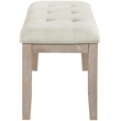 Meridian Furniture Ananda Beige Fabric Upholstered Bench