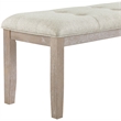Meridian Furniture Ananda Beige Fabric Upholstered Bench