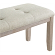 Meridian Furniture Ananda Beige Fabric Upholstered Bench