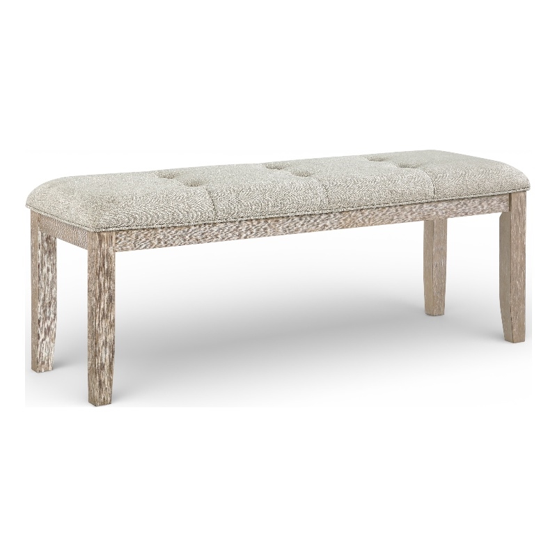 Meridian Furniture Ananda Beige Fabric Upholstered Bench