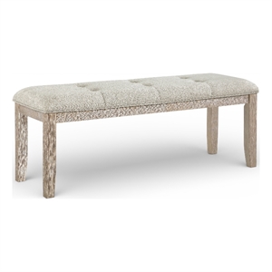 Meridian Furniture Ananda Beige Fabric Upholstered Bench