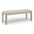 Meridian Furniture Ananda Beige Fabric Upholstered Bench