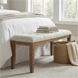 Meridian Furniture Ananda Beige Fabric Upholstered Bench