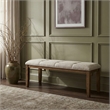 Meridian Furniture Ananda Beige Fabric Upholstered Bench