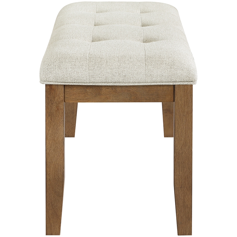 Meridian Furniture Ananda Beige Fabric Upholstered Bench