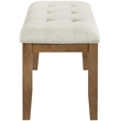 Meridian Furniture Ananda Beige Fabric Upholstered Bench