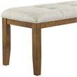 Meridian Furniture Ananda Beige Fabric Upholstered Bench